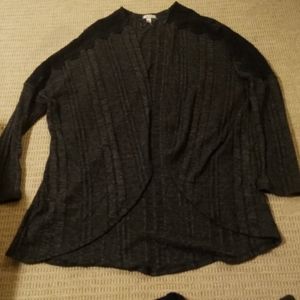 Grey with black laced arm cardigan